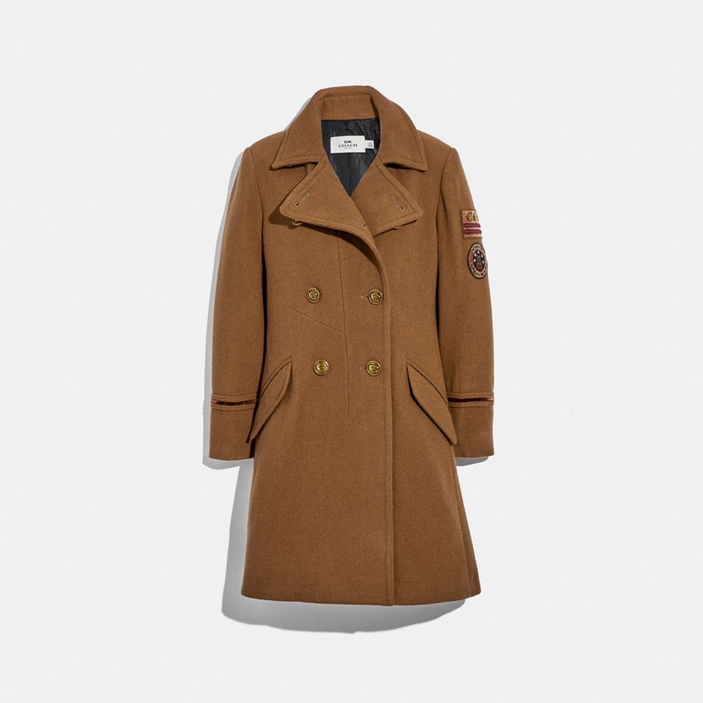 COACH F34123 NAVAL COAT DARK-CAMEL