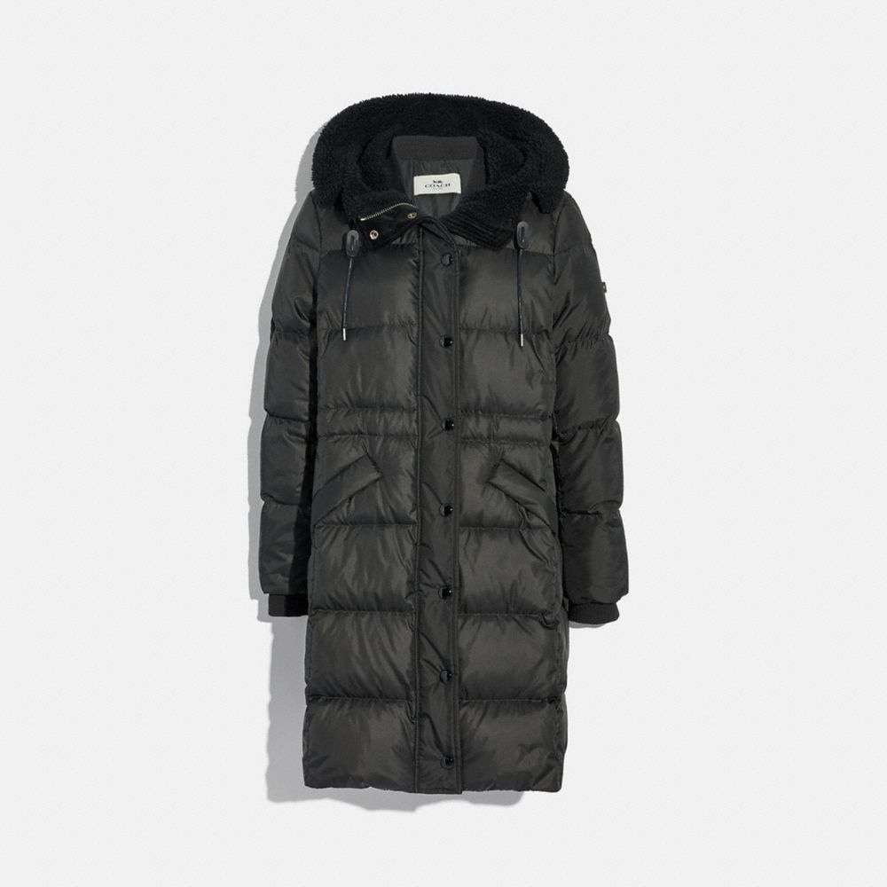 LONG PUFFER - COACH F34128 - BLACK