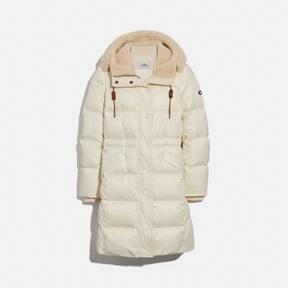 LONG PUFFER - CREAM - COACH F34128