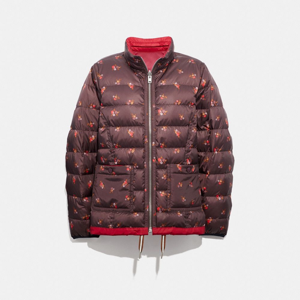 REVERSIBLE QUILTED JACKET - CLASSIC RED/MULTI - COACH F34158