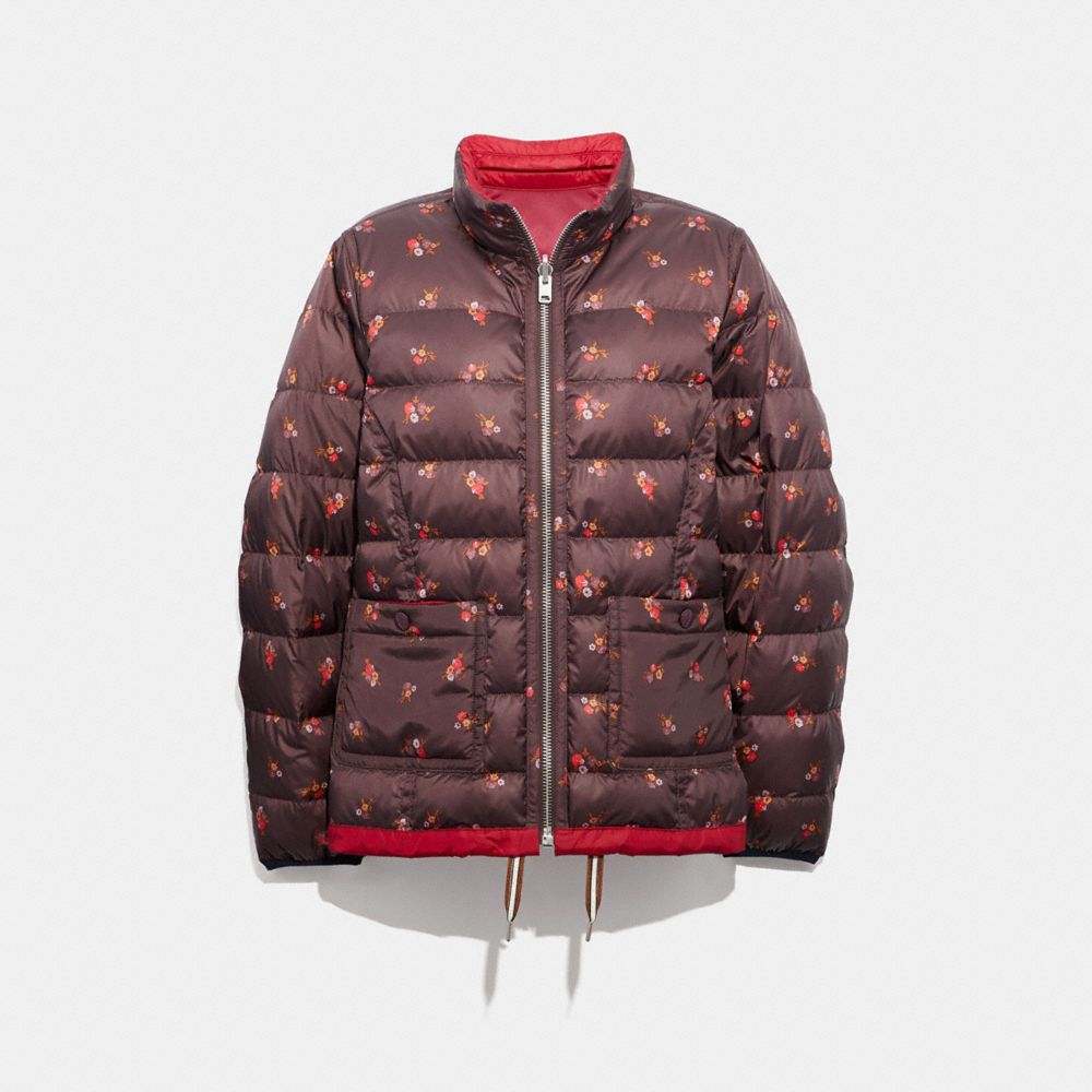 COACH F34158 REVERSIBLE QUILTED JACKET CLASSIC RED/MULTI