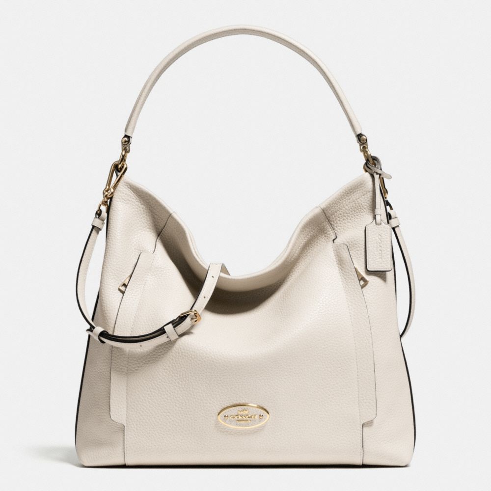 COACH LARGE SCOUT HOBO IN PEBBLE LEATHER - LIGHT GOLD/CHALK - F34311