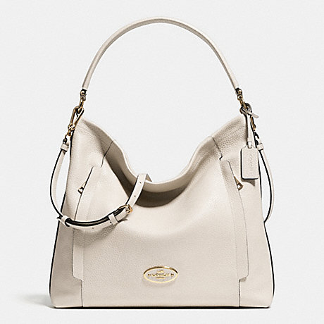 COACH LARGE SCOUT HOBO IN PEBBLE LEATHER - LIGHT GOLD/CHALK - f34311
