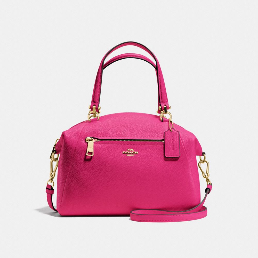 COACH f34340 PRAIRIE SATCHEL CERISE/LIGHT GOLD