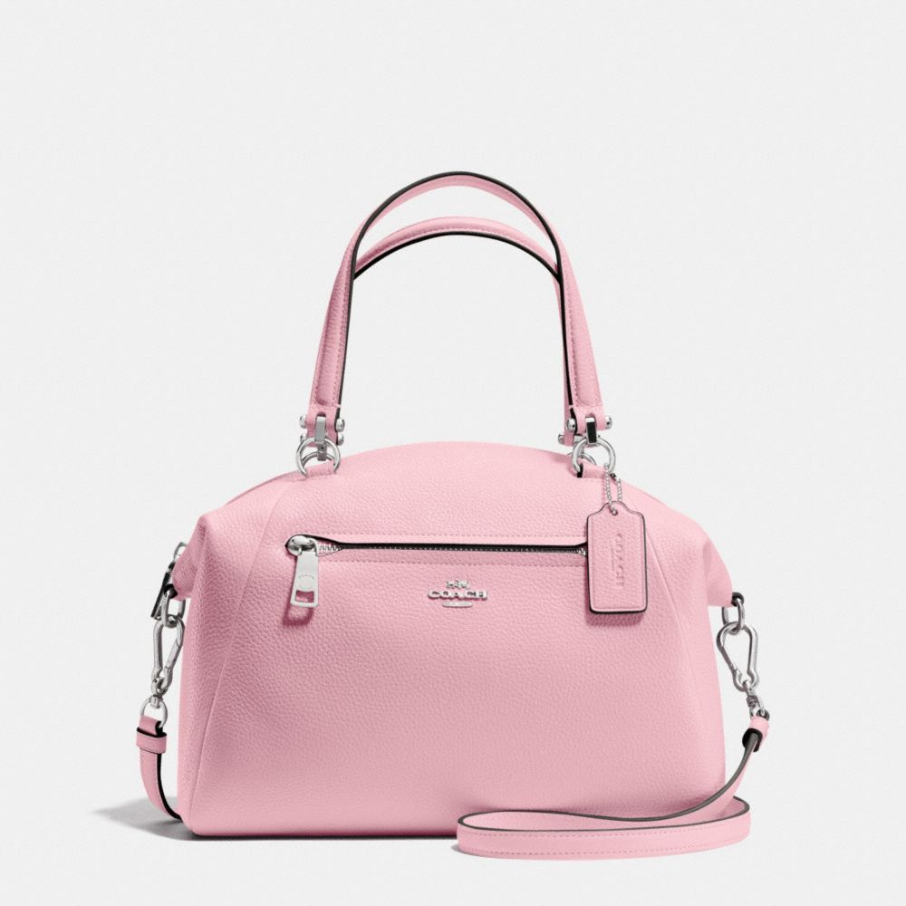 COACH PRAIRIE SATCHEL IN PEBBLE LEATHER - SILVER/PETAL - f34340