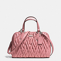 COACH F34370 - MINI NOLITA SATCHEL IN GATHERED LEATHER SILVER/PINK