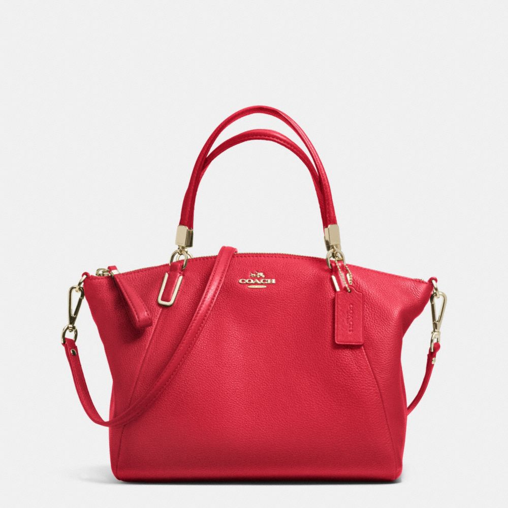 SMALL KELSEY SATCHEL IN PEBBLE LEATHER - f34493 - IME8B