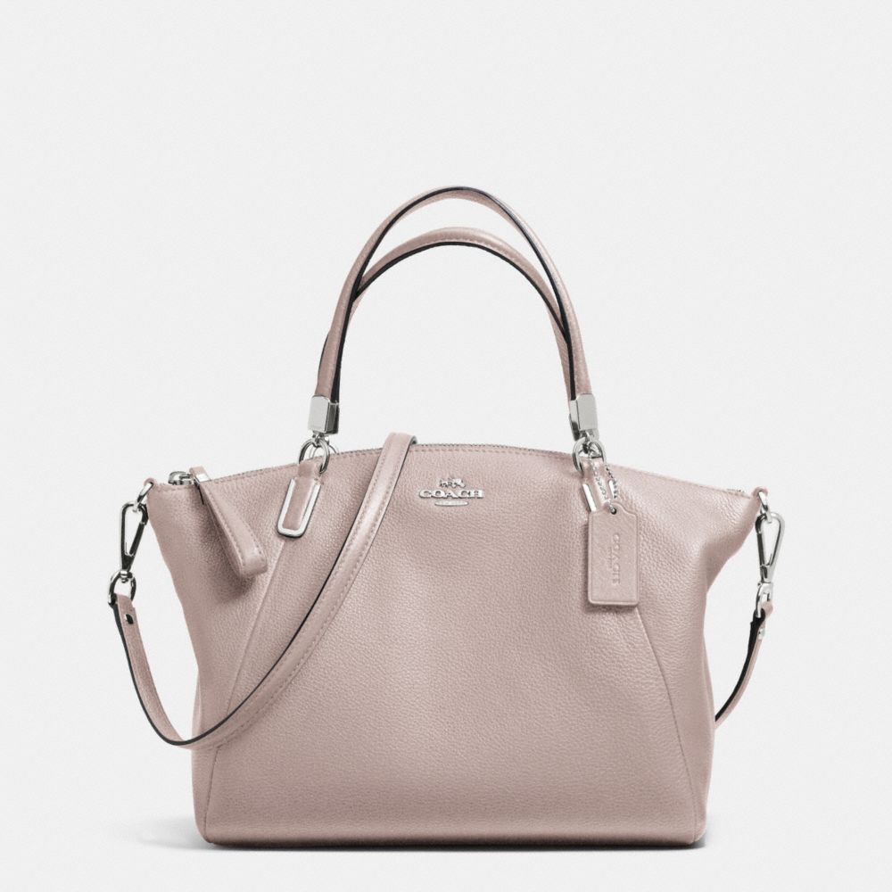 PEBBLE LEATHER SMALL KELSEY SATCHEL - f34493 - SILVER/GREY BIRCH