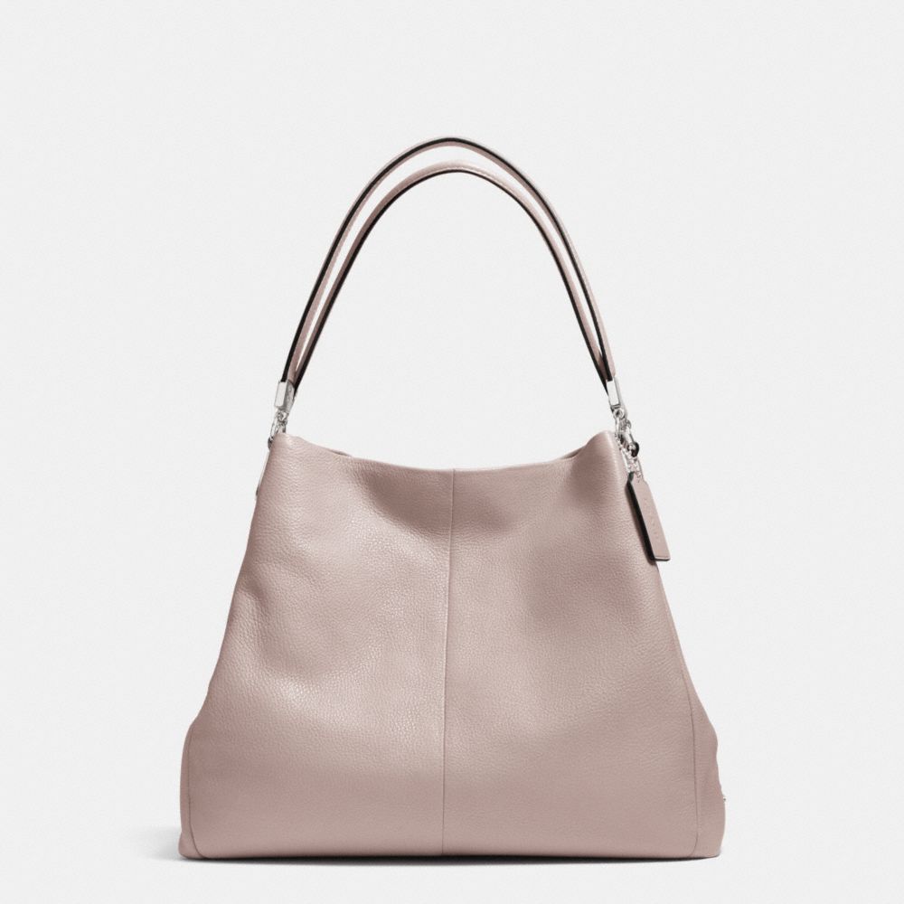 MADISON LEATHER SMALL PHOEBE SHOULDER BAG - f34495 - SILVER/GREY BIRCH