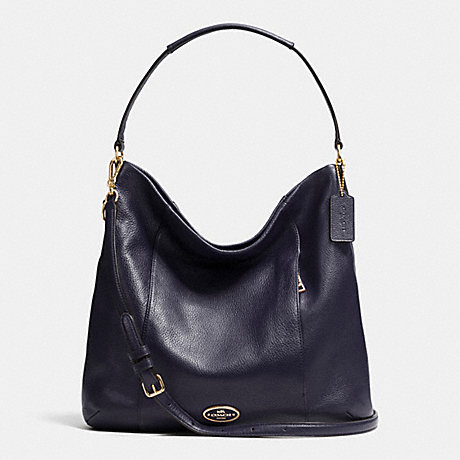COACH f34511 SHOULDER BAG IN PEBBLE LEATHER  LIGHT GOLD/MIDNIGHT