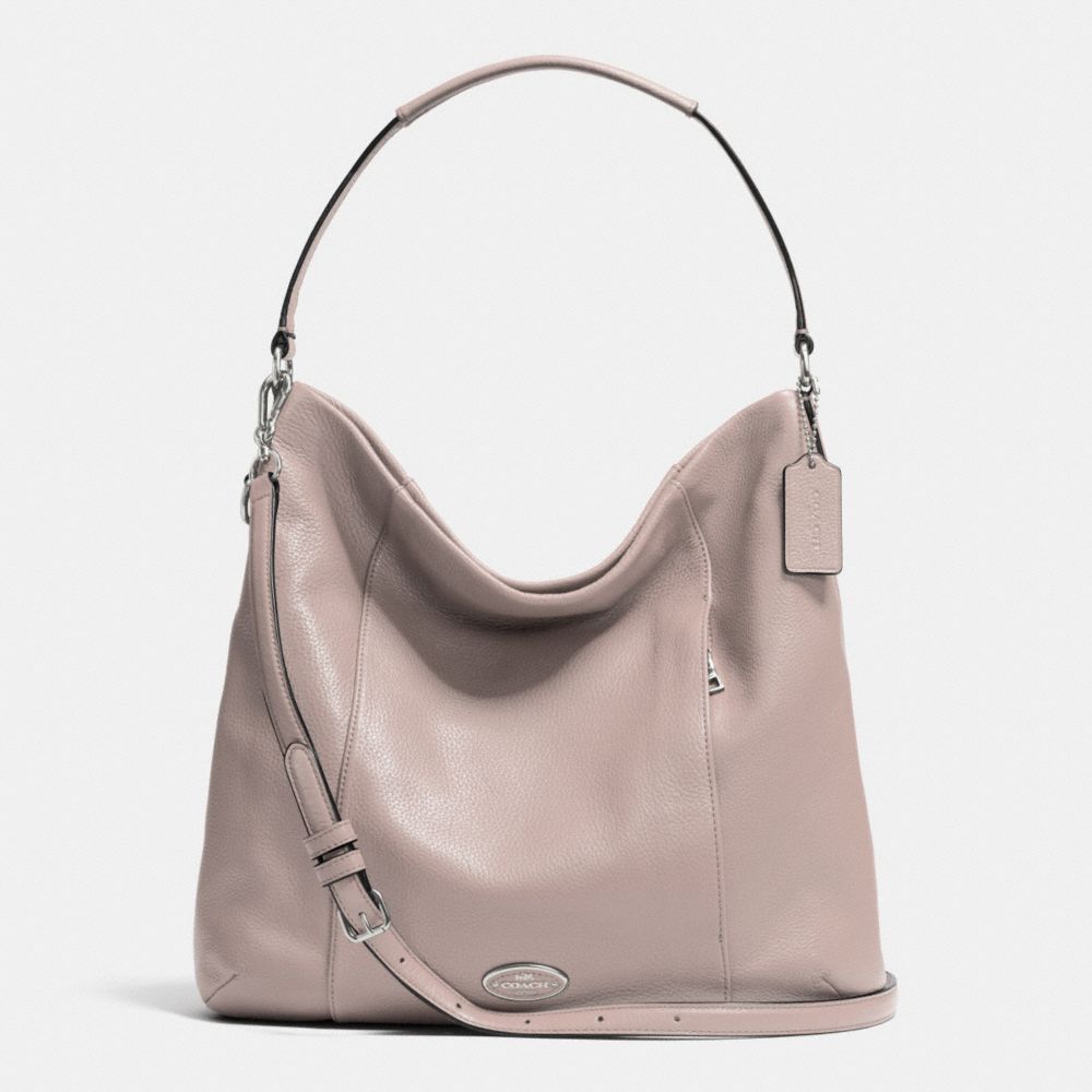 COACH F34511 Shoulder Bag In Pebble Leather SILVER/GREY BIRCH