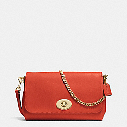 MINI RUBY CROSSBODY IN LEATHER - IMITATION GOLD/CARMINE - COACH F34604