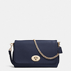 MINI RUBY CROSSBODY IN LEATHER - f34604 - LIGHT GOLD/MIDNIGHT