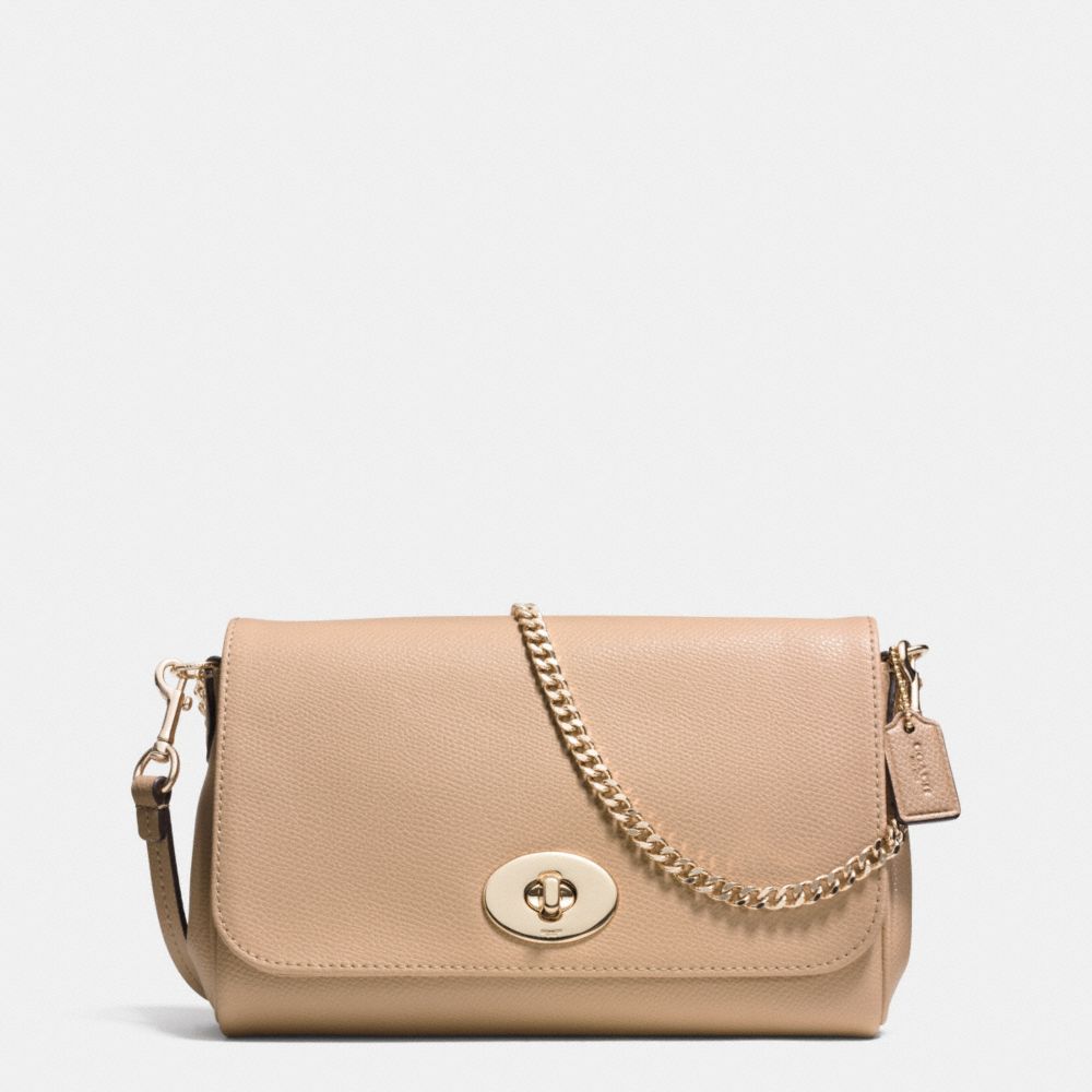MINI RUBY CROSSBODY IN LEATHER - f34604 -  LIGHT GOLD/NUDE