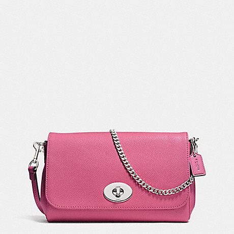 COACH F34604 MINI RUBY CROSSBODY IN LEATHER -SILVER/SUNSET-RED
