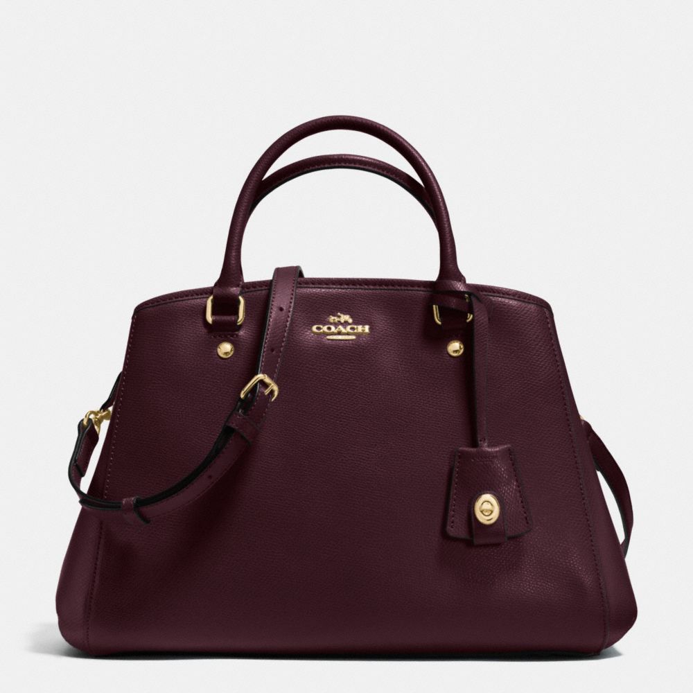 COACH F34607 Small Margot Carryall In Leather IMITATION OXBLOOD