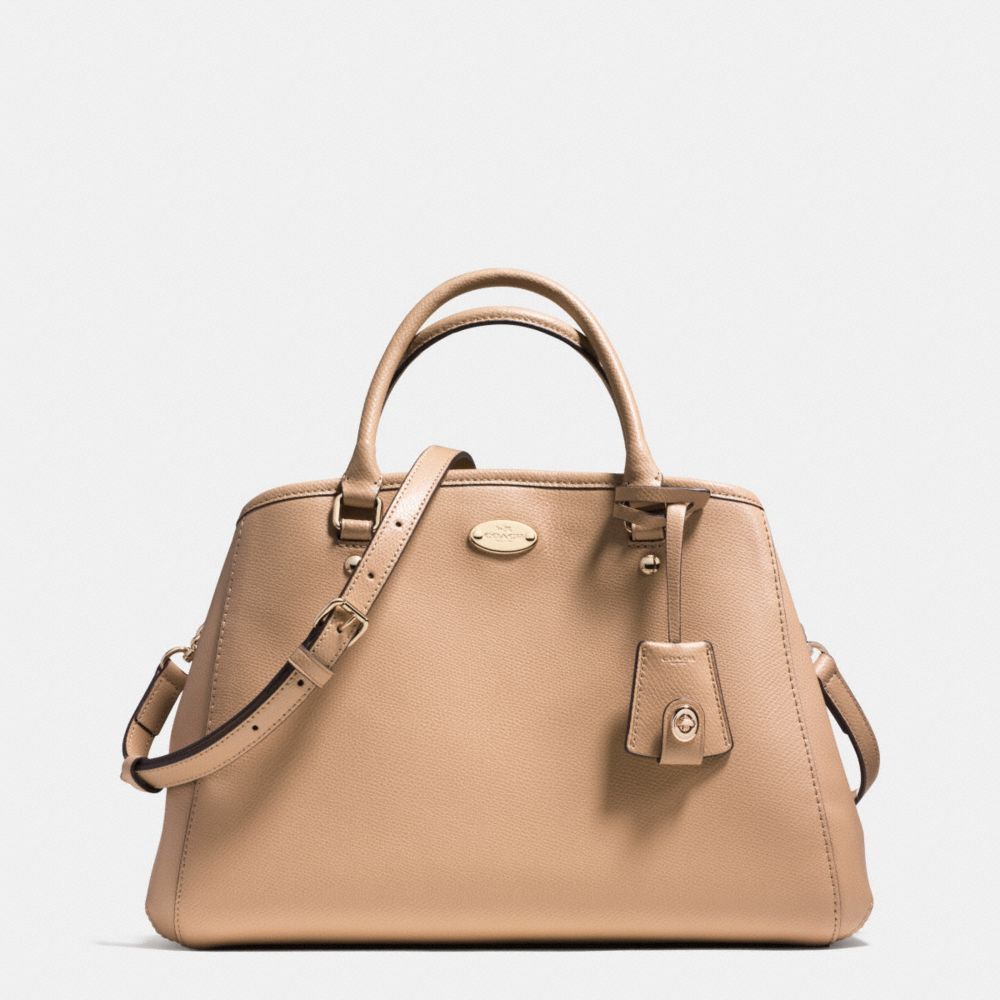 COACH F34607 - SMALL MARGOT CARRYALL IN LEATHER  LIGHT GOLD/NUDE