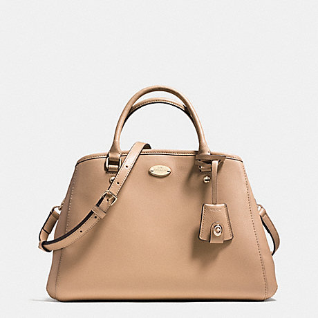 COACH SMALL MARGOT CARRYALL IN LEATHER -  LIGHT GOLD/NUDE - f34607