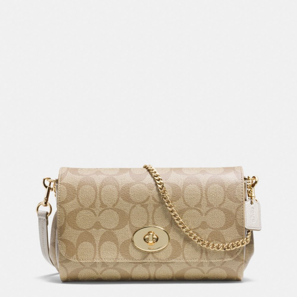 COACH MINI RUBY CROSSBODY IN SIGNATURE CANVAS - LIGHT GOLD/LIGHT KHAKI/CHALK - F34615