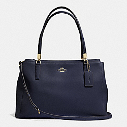 COACH CHRISTIE CARRYALL IN LEATHER - LIGHT GOLD/MIDNIGHT - F34672