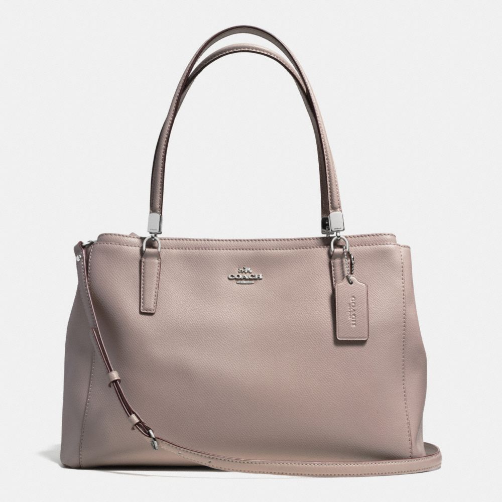 CHRISTIE CARRYALL IN LEATHER - f34672 - SILVER/GREY BIRCH