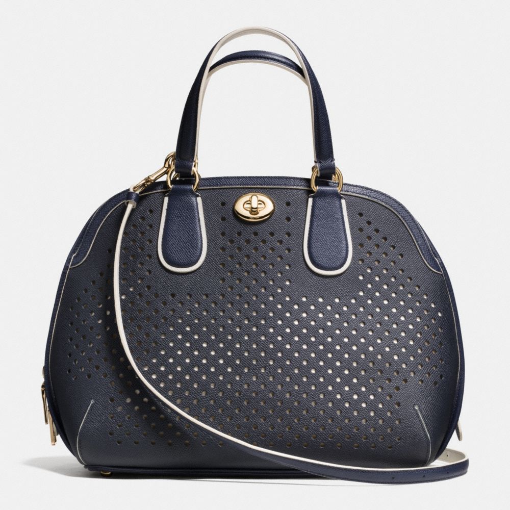 COACH F34705 Prince Street Satchel In Perforated Leather  LIBGE