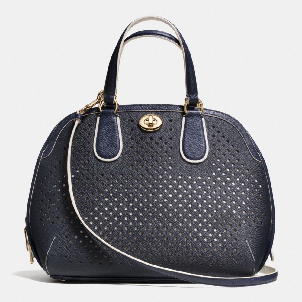 COACH F34705 PRINCE STREET SATCHEL IN PERFORATED LEATHER -LIBGE