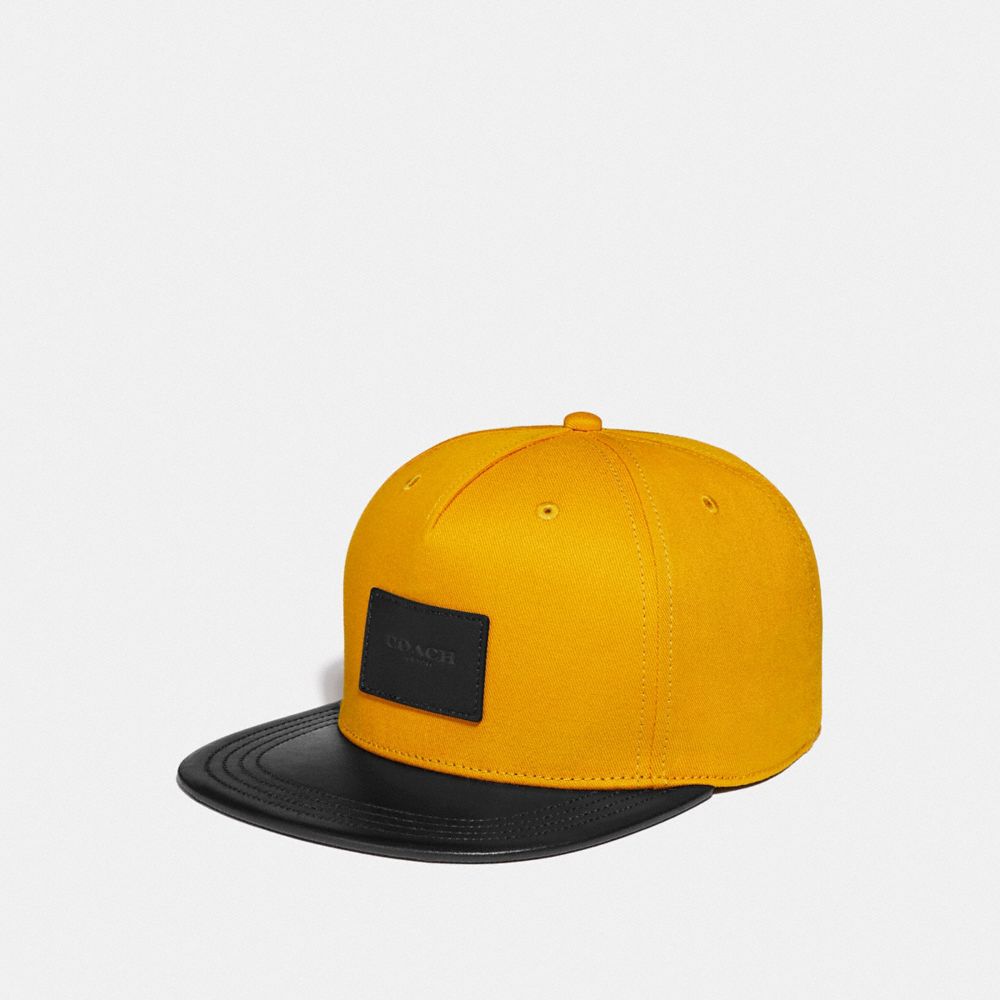 COACH F34718 COLORBLOCK FLAT BRIM HAT MARIGOLD