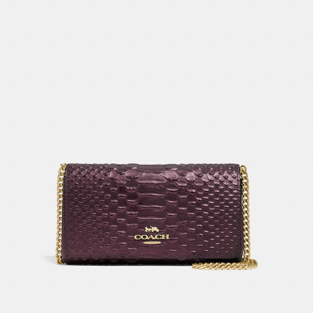 COACH F34720 - DRESSY CROSSBODY OXBLOOD 1/LIGHT GOLD