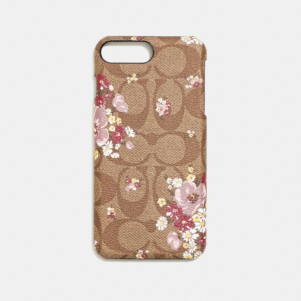 COACH F34723 - IPHONE 8 PLUS CASE IN SIGNATURE CANVAS WITH FLORAL BUNDLE PRINT KHAKI MULTI