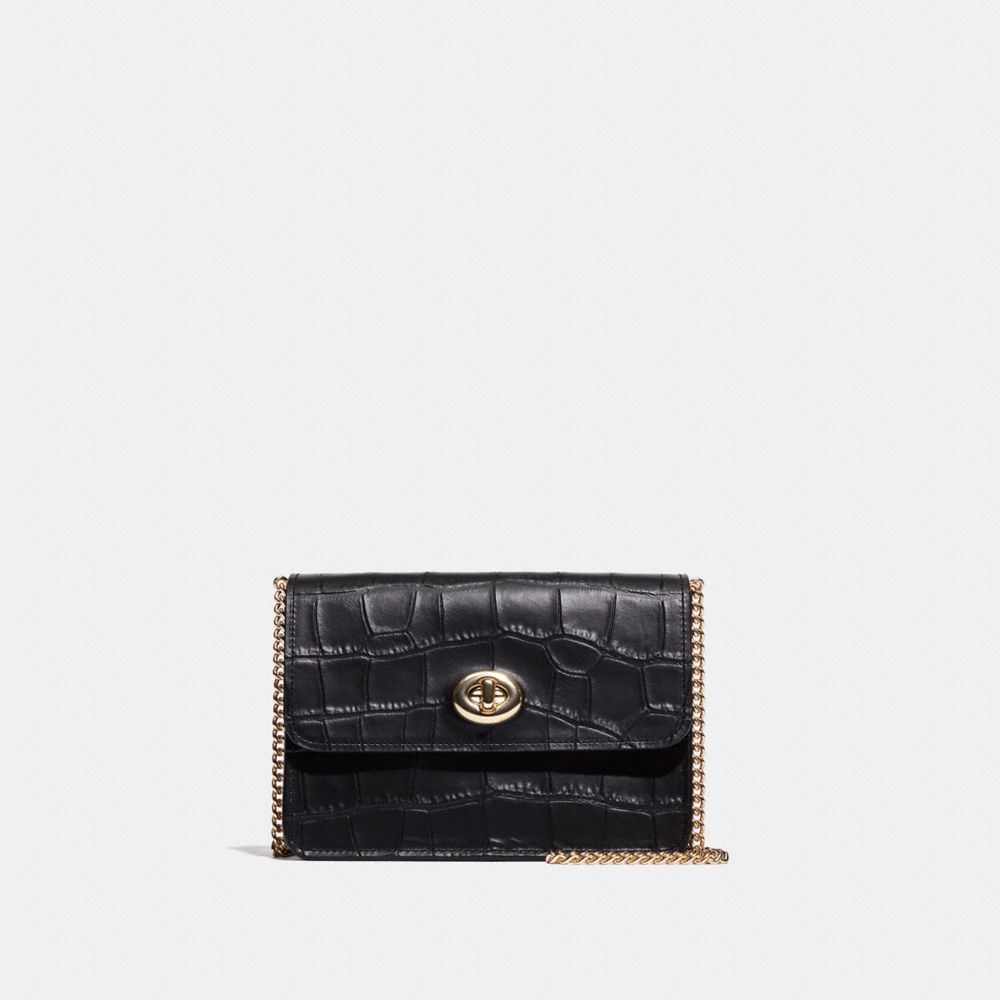 BOWERY CROSSBODY - F34727 - BLACK/LIGHT GOLD