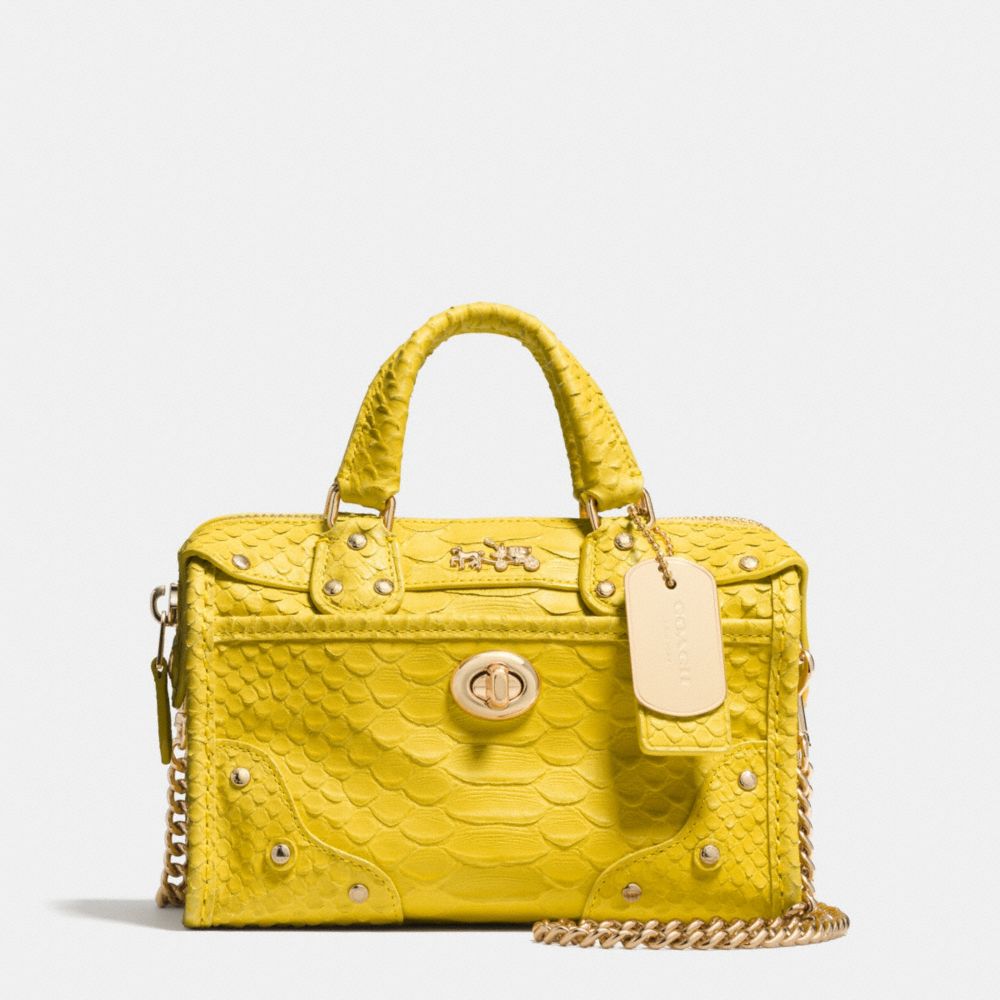 COACH RHYDER SATCHEL 18 IN PYTHON EMBOSSED LEATHER - LIYLW - F34743