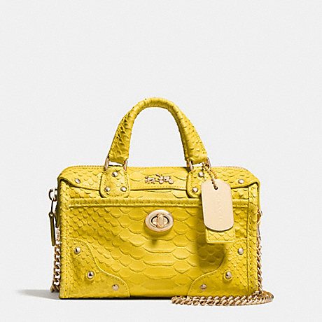 COACH RHYDER SATCHEL 18 IN PYTHON EMBOSSED LEATHER - LIYLW - f34743