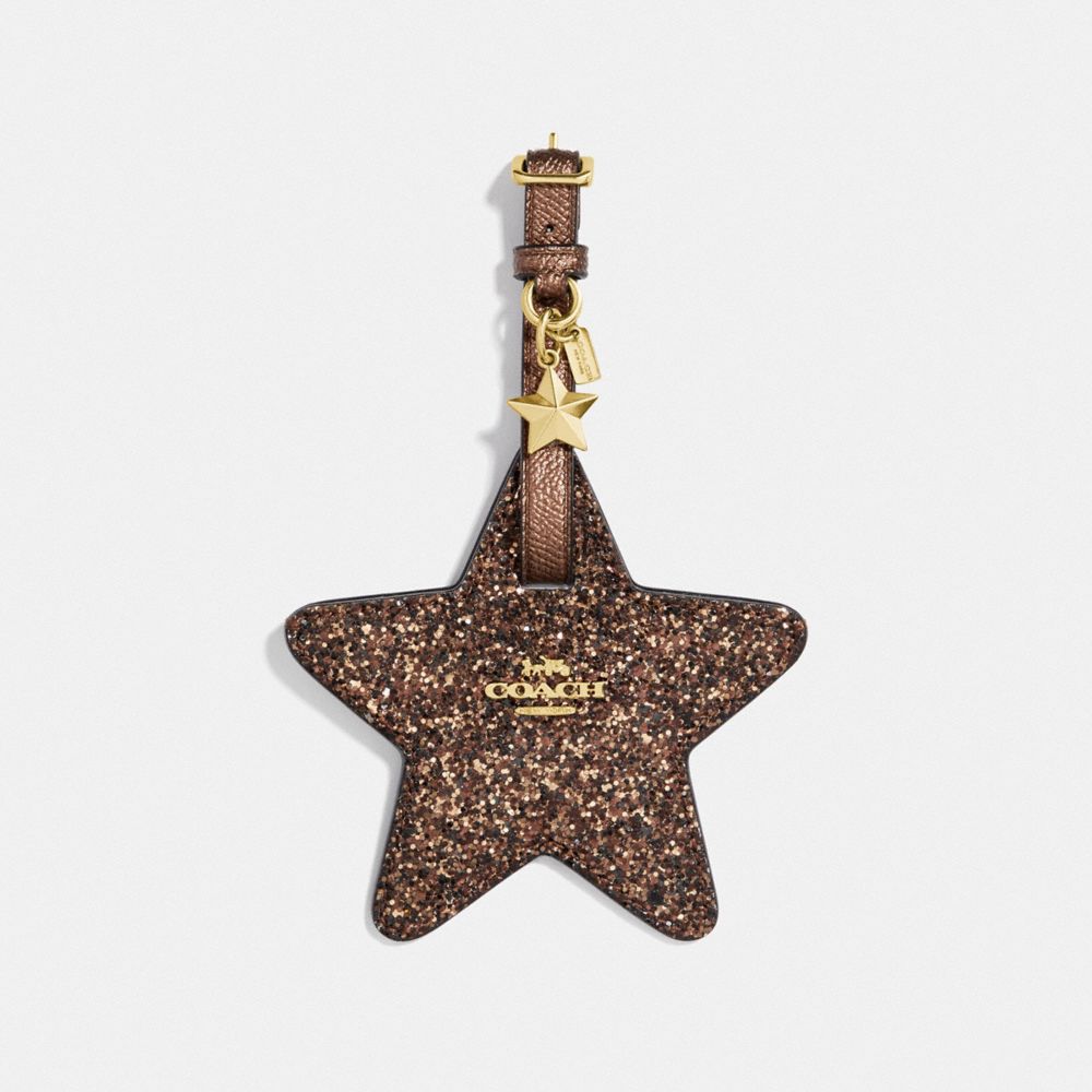 COACH F34777 STAR LUGGAGE TAG BRONZE/LIGHT-GOLD