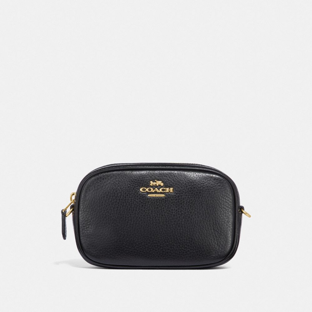 CONVERTIBLE BELT BAG - F34805 - BLACK/LIGHT GOLD