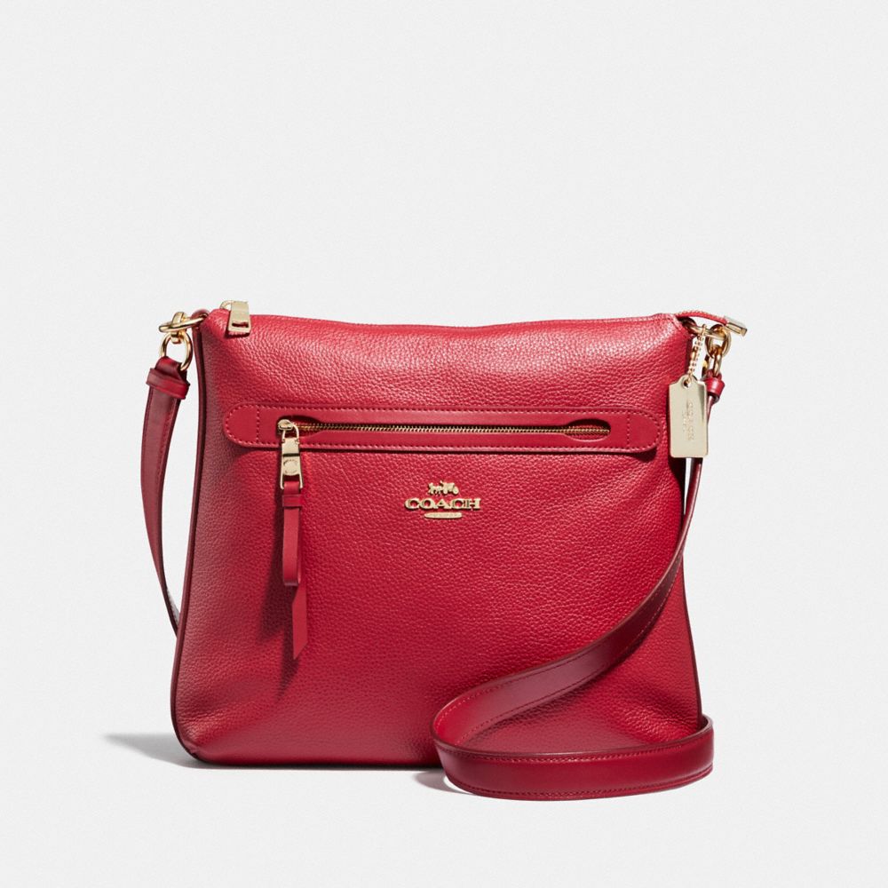 COACH F34823 MAE CROSSBODY TRUE-RED/LIGHT-GOLD