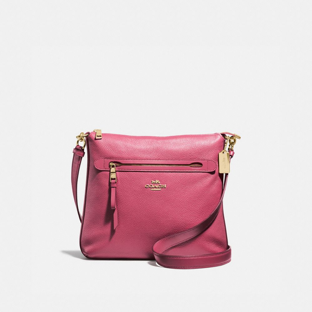 COACH F34823 Mae File Crossbody ROUGE/GOLD