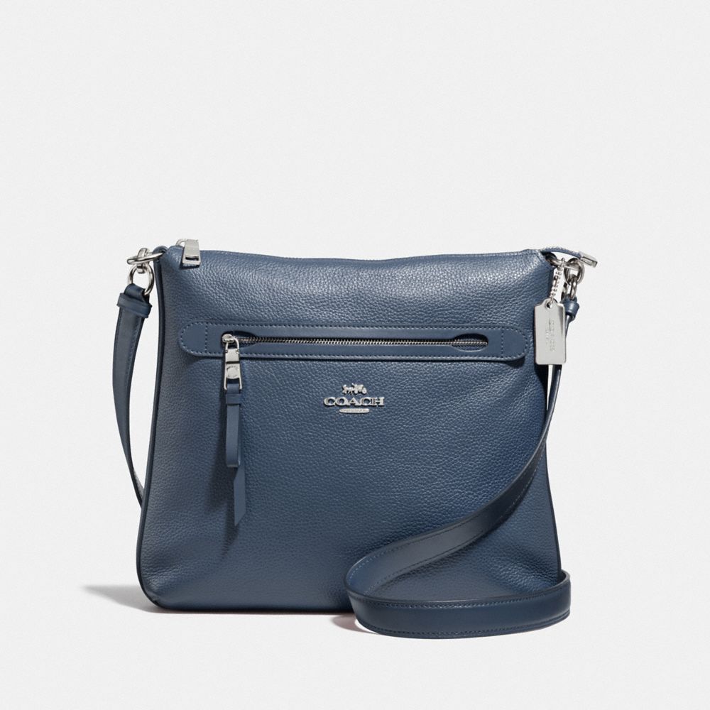 COACH F34823 MAE FILE CROSSBODY DENIM/SILVER