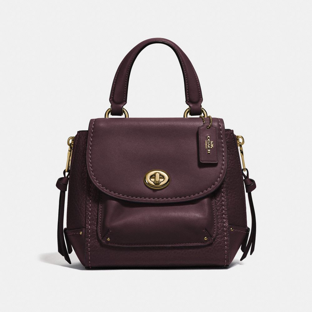 COACH F34830 Mini Faye Backpack OXBLOOD 1/LIGHT GOLD