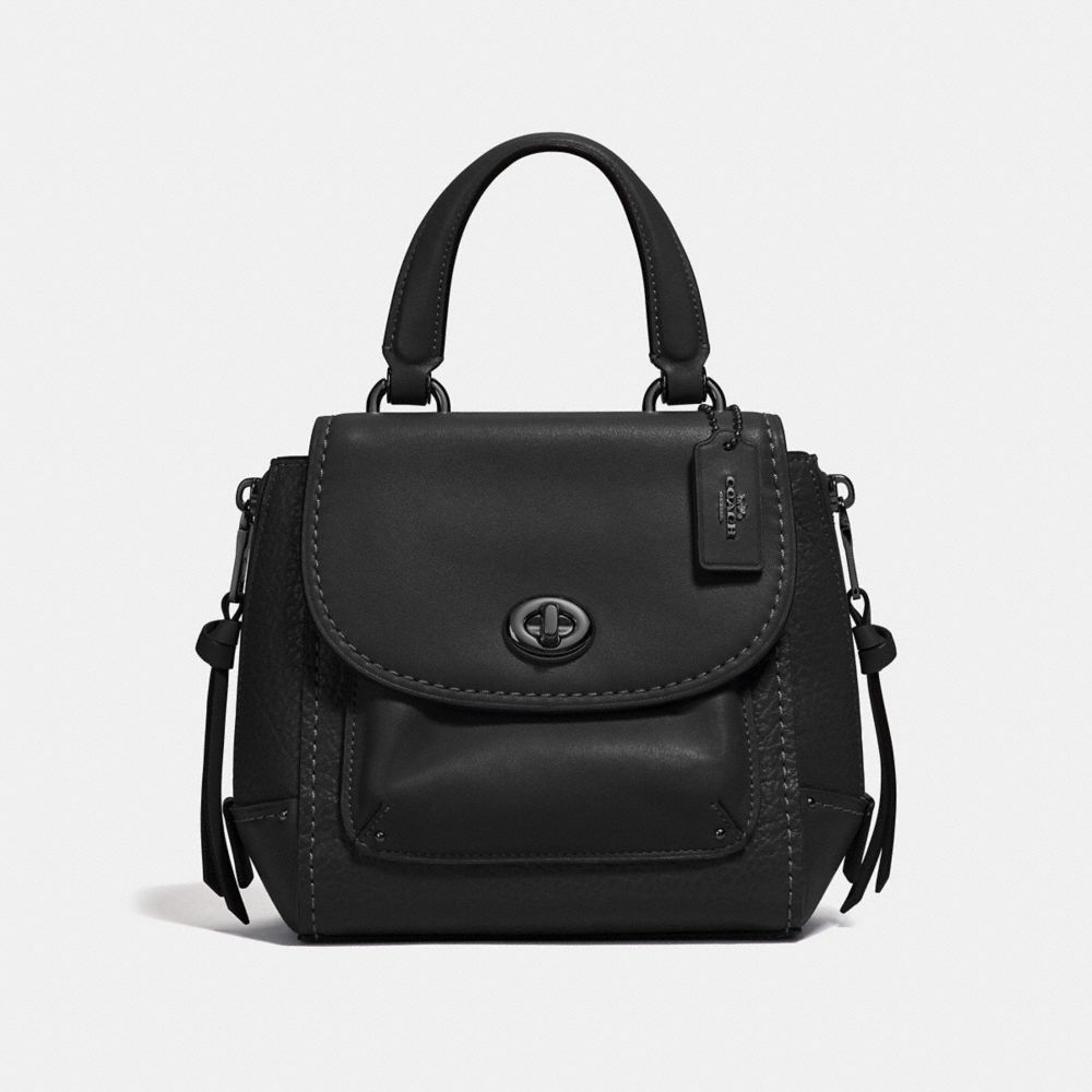 COACH F34830 MINI FAYE BACKPACK BLACK/BLACK ANTIQUE NICKEL