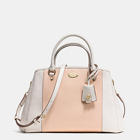 COACH SMALL MARGOT CARRYALL IN BICOLOR CROSSGRAIN -  LIGHT GOLD/APRICOT/CHALK - f34853