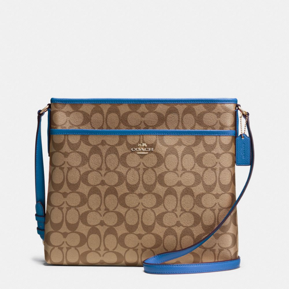 COACH F34938 FILE BAG IN SIGNATURE -IMITATION-GOLD/KHAKI/BRIGHT-MINERAL