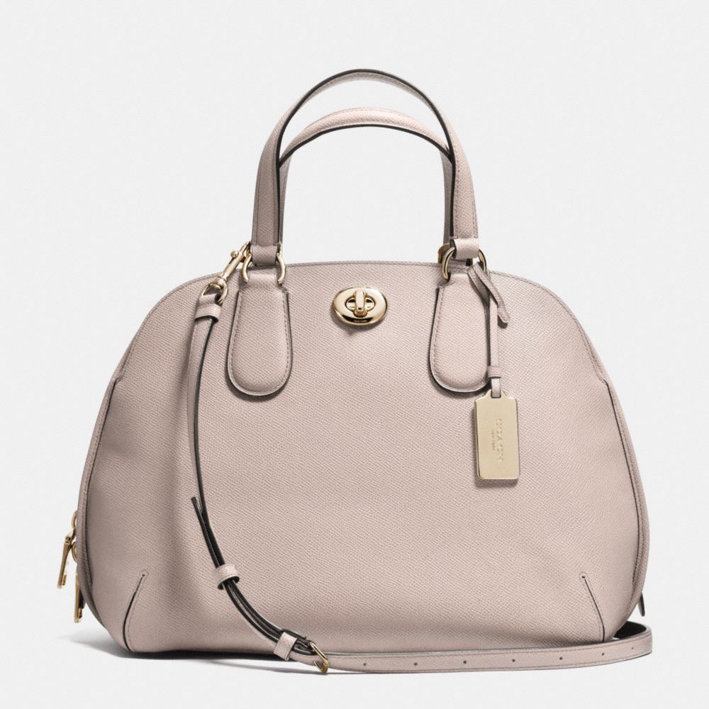 COACH F34939 - PRINCE STREET SATCHEL IN CROSSGRAIN LEATHER LIGHT GOLD/GREY BIRCH