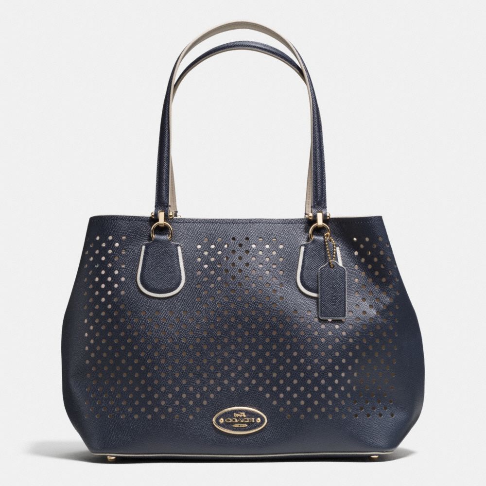 COACH KITT CARRYALL IN PERFORATED LEATHER - LIBGE - f34970