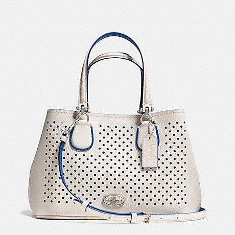 COACH f34971 SMALL KITT CARRYALL IN PERFORATED LEATHER  SVDUV