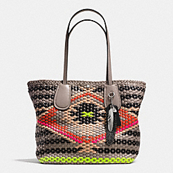 COACH F35011 Coach Taxi Tote In Woven Leather SVE2M