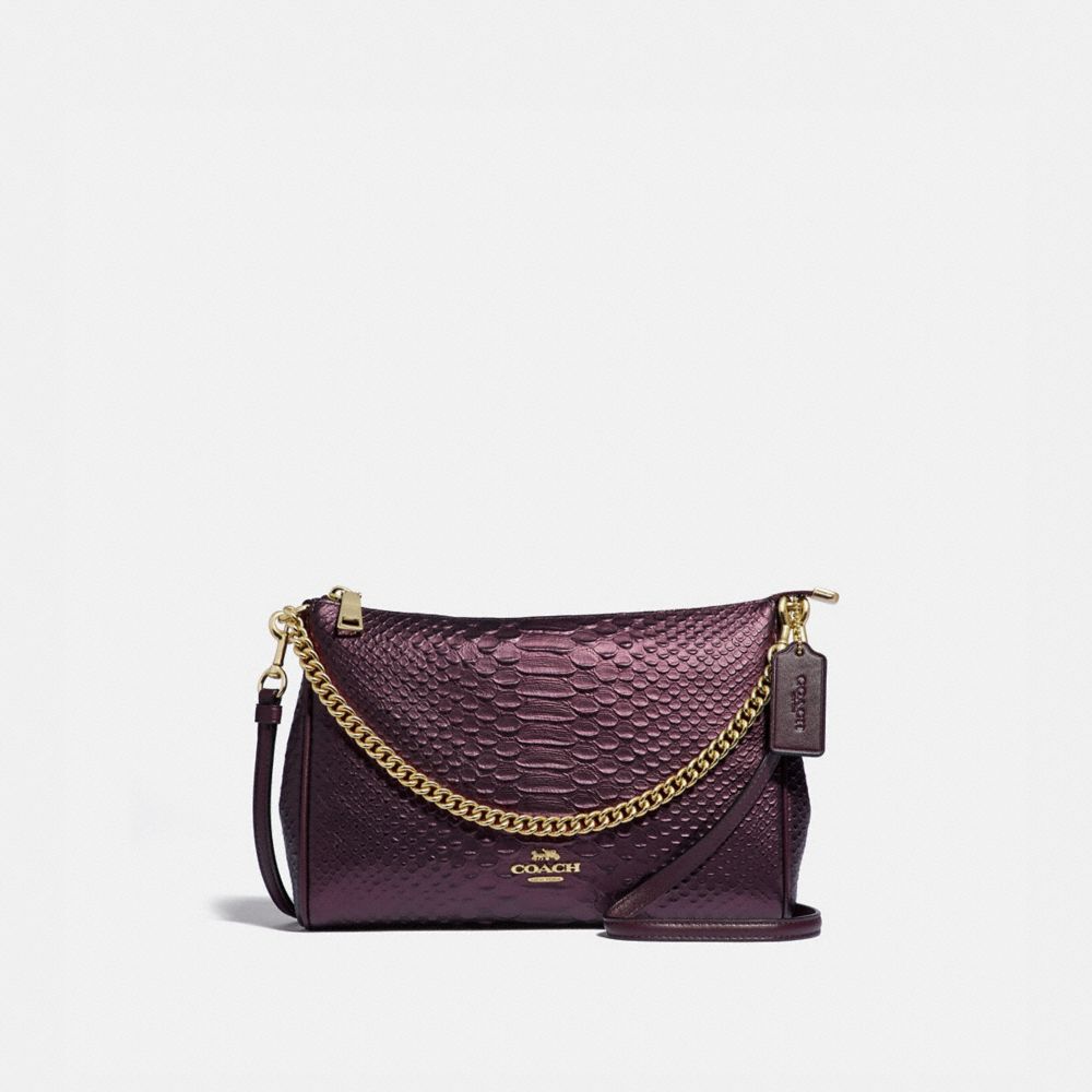 COACH F35059 CARRIE CROSSBODY OXBLOOD-1/LIGHT-GOLD