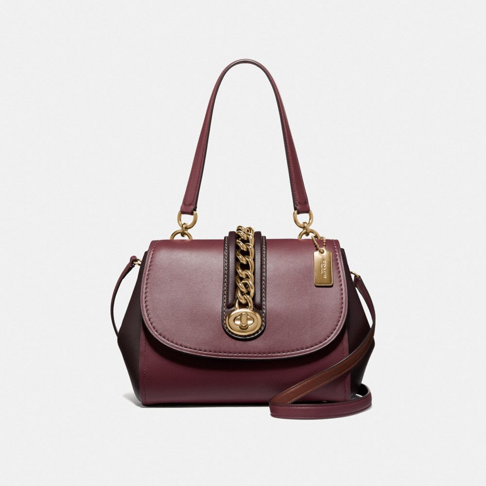 COACH FAYE CARRYALL - OXBLOOD 1/LIGHT GOLD - F35113