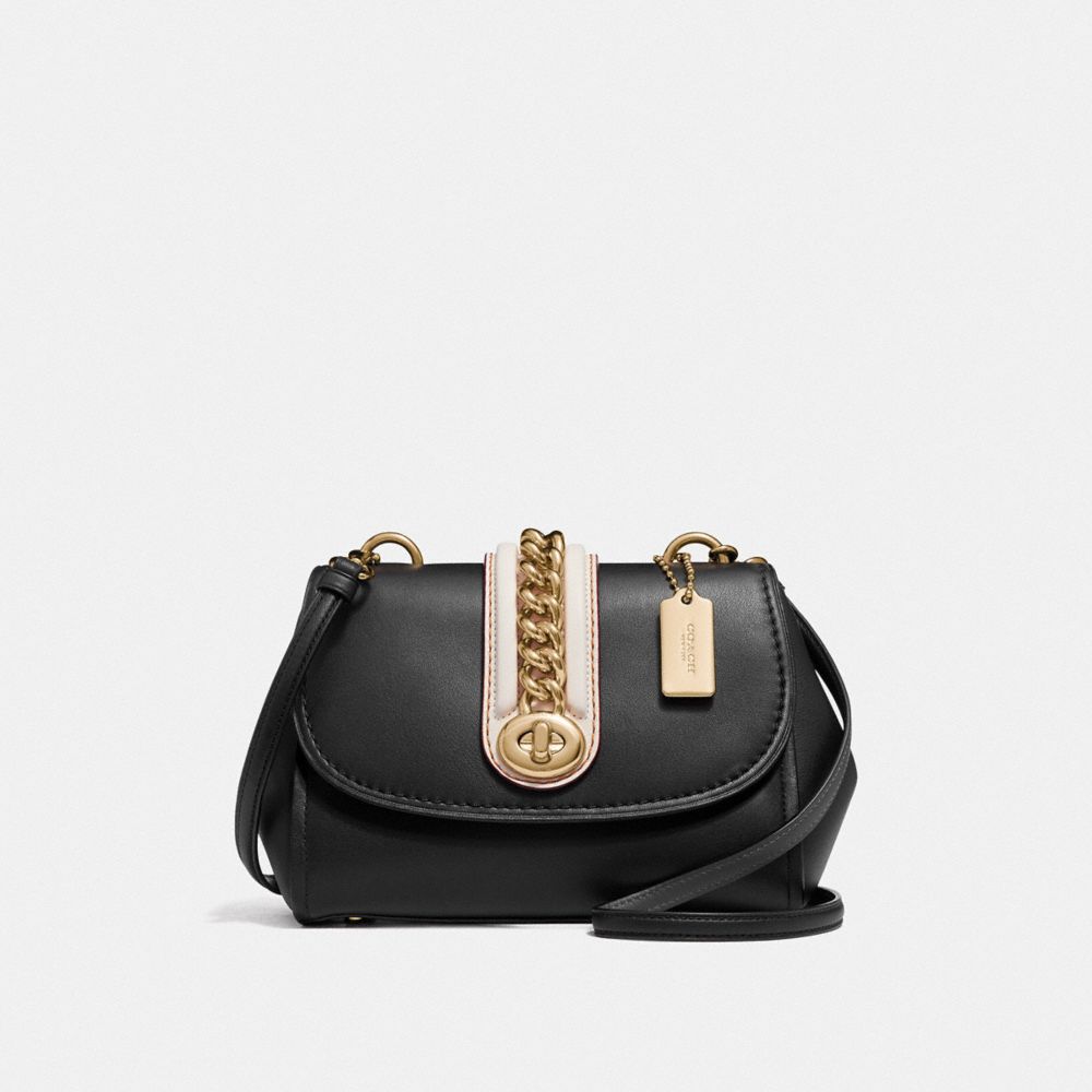 FAYE CROSSBODY - F35114 - BLACK/LIGHT GOLD