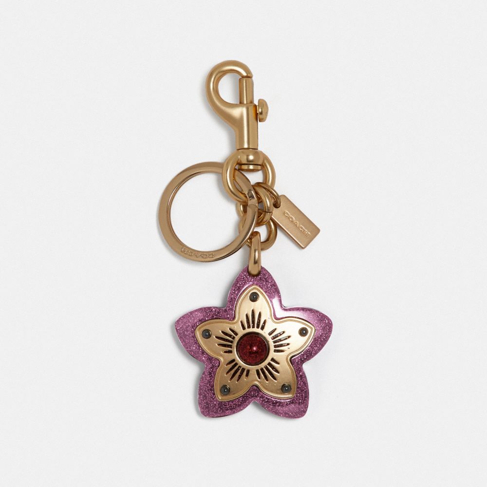 COACH F35132 Wildflower Bag Charm GD/ROSE